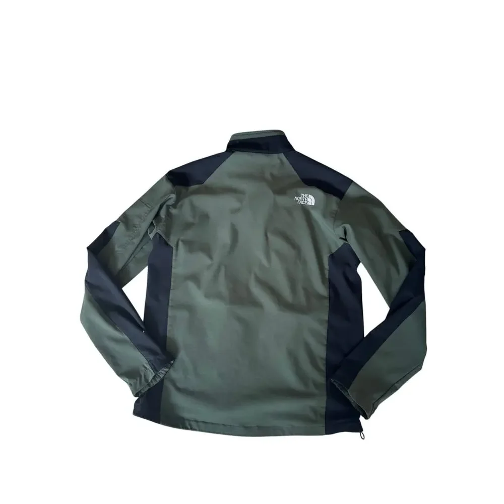 The North Face Apex Bionic Softshell Jacket Olive Green Black Fleece Lined Men L